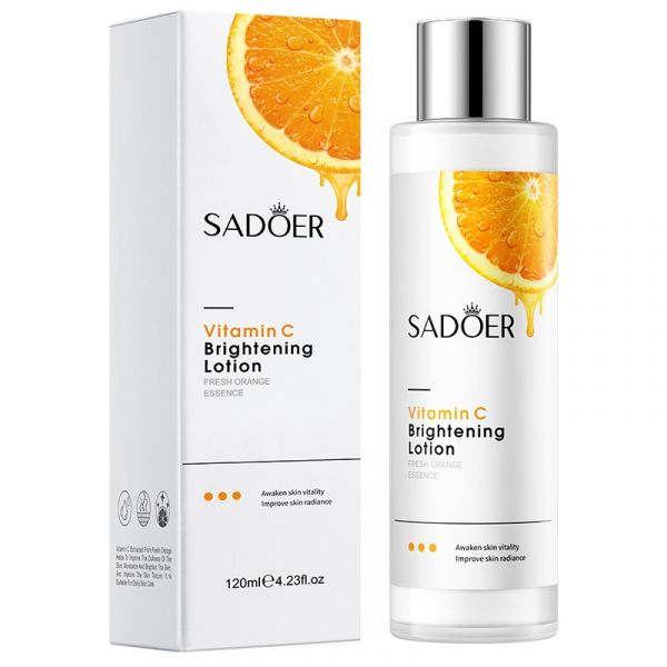 SADOER Lotion with vitamin C for skin restoration and radiance, 120ml